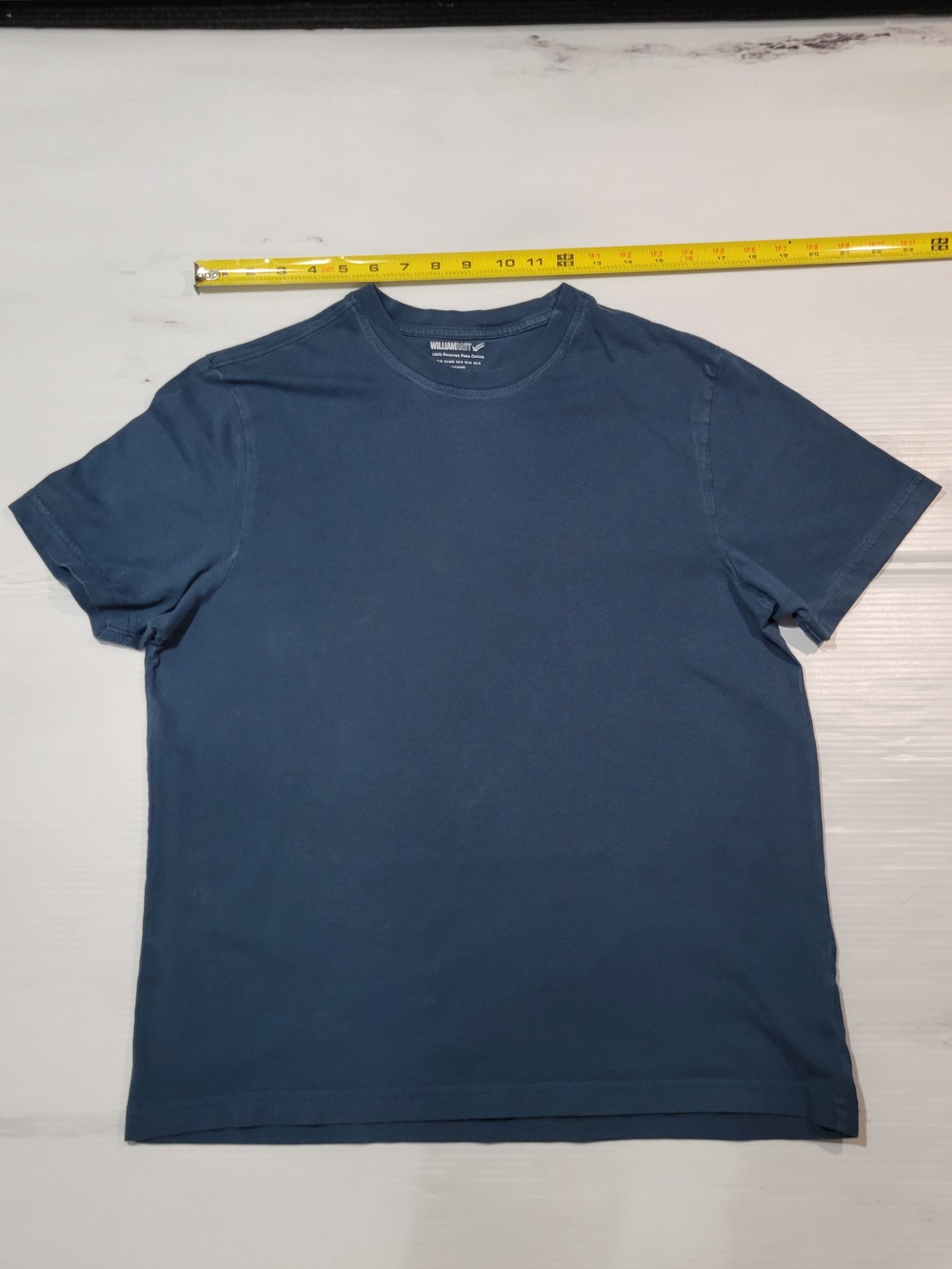 William Rast Mens M Faded Blue 100% Peruvian Pima Cotton Premium T-Shirt Basic
